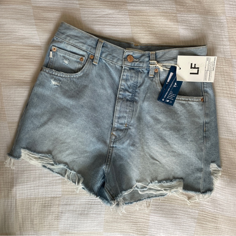 NWT LF high-rise denim shorts